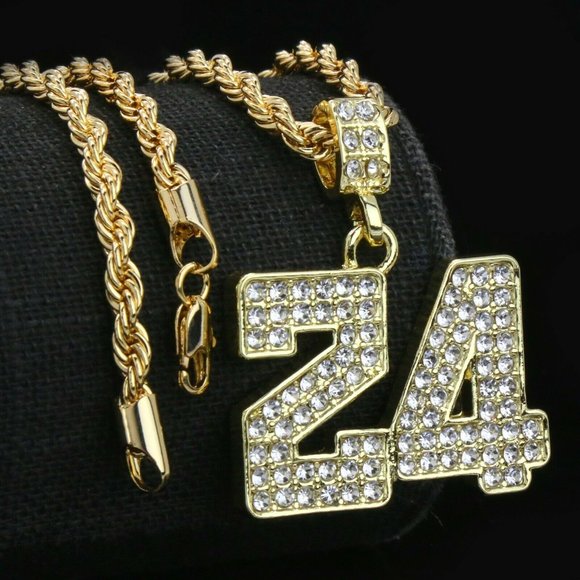 14k Gold #24 24" Rope Chain + Pendant